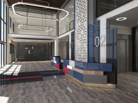 Lobby-Interieur 3D Modell