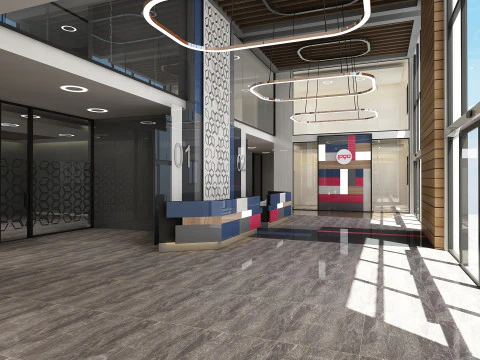 Lobby-Interieur 3D Modell