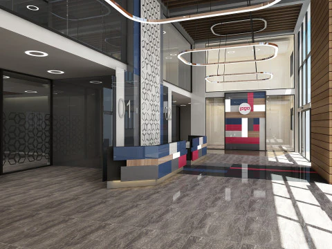 Lobby-Interieur 3D Modell