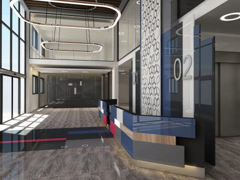 Lobby-Interieur 3D Modell