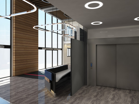 大堂内饰 3D 模型