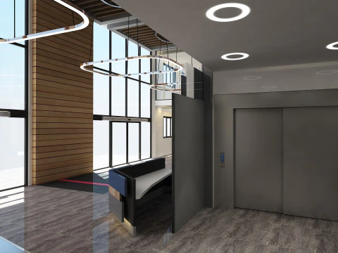 Lobby-Interieur 3D Modell