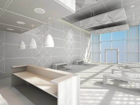 Lobby Interior 3D Model