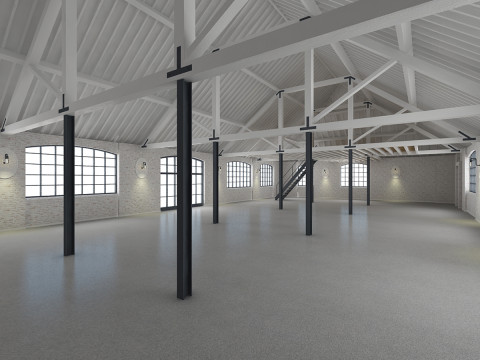 Loft Interior White 3D Model