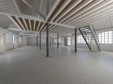 Loft Interior White 3D Model