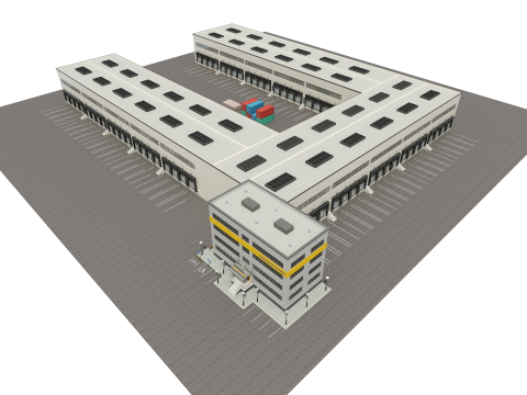 Kargo Lojistik Binası 3D Model