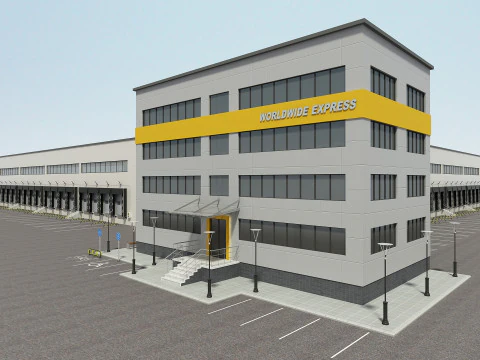 Cargo Logistics Building 3D Model
