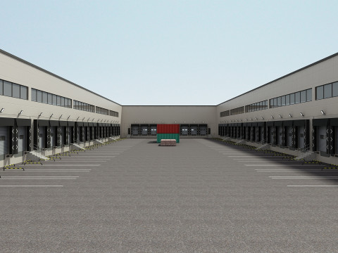Edificio per la logistica del carico Modello 3D