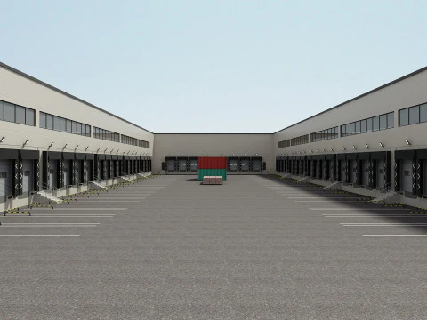 Cargo Logistics Building 3D Model
