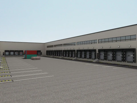 Cargo Logistics Building 3D Model