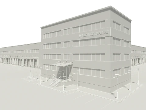 Cargo Logistics Building 3D Model