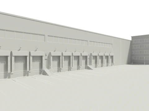 Cargo Logistics Building 3D Model
