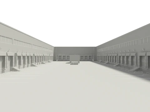 Cargo Logistics Building 3D Model