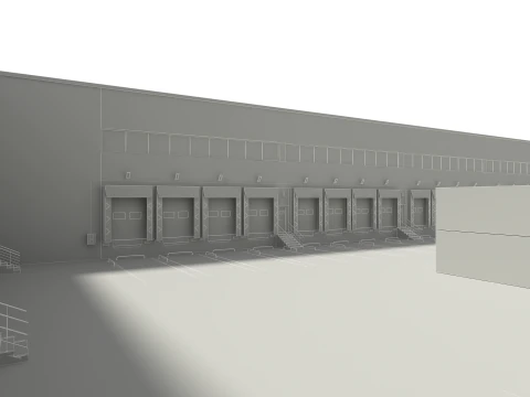 Cargo Logistics Building 3D Model