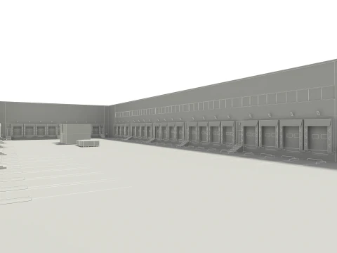 Cargo Logistics Building 3D Model