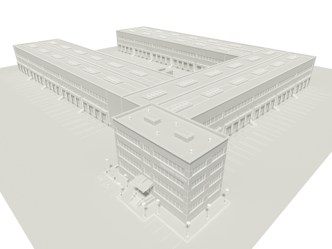 Edificio per la logistica del carico Modello 3D