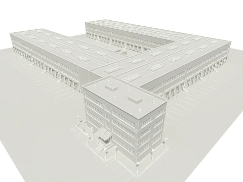 Cargo Logistics Building 3D Model