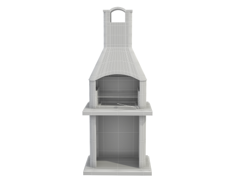 Stone Masonry Grill 3D Model