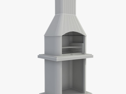 Stone Masonry Grill 3D Model