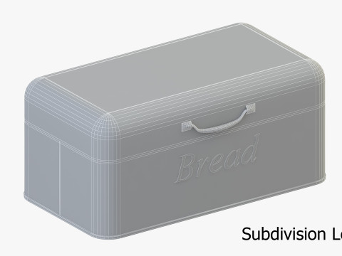 金属面包盒 3D 模型