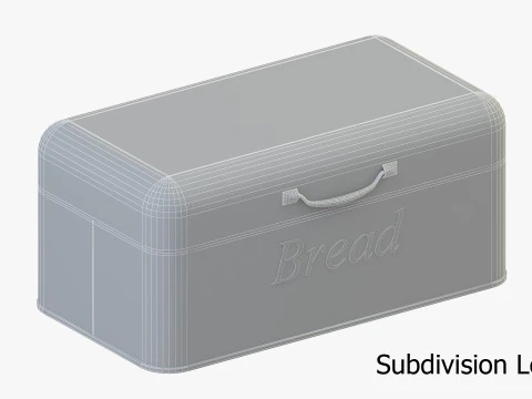 Metal Bread Box 3D Model