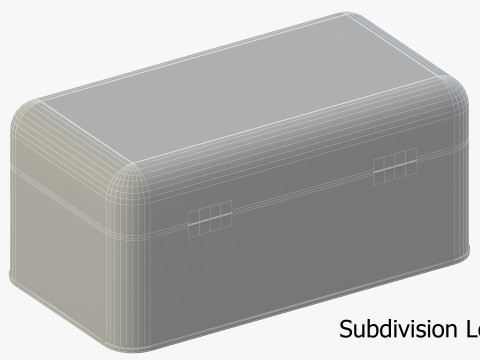 金属面包盒 3D 模型