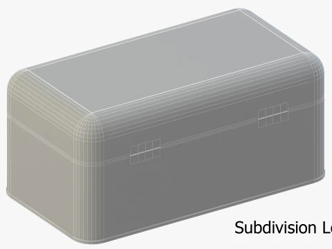 Metal Bread Box 3D Model