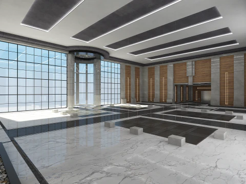 Modern Hall 3D Model
