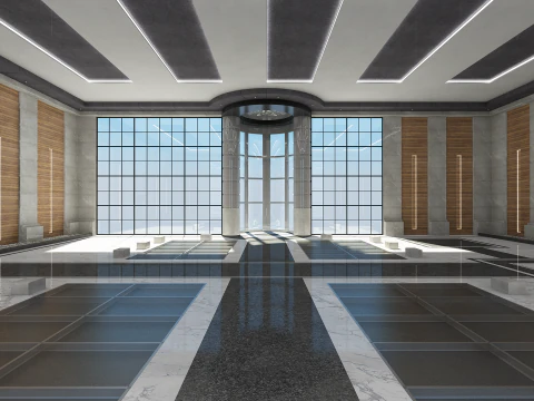 Modern Hall 3D Model