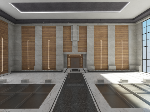 Sala Moderna Modello 3D