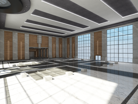 Sala Moderna Modello 3D