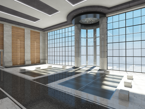 Sala Moderna Modello 3D