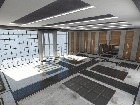 Sala Moderna Modello 3D