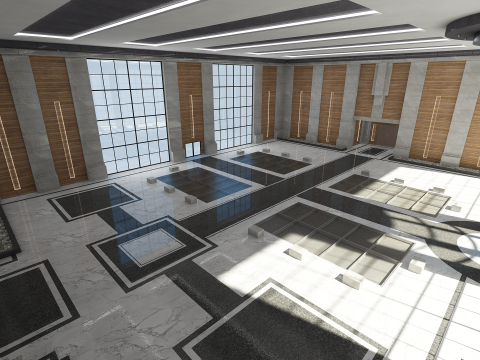 Sala Moderna Modello 3D