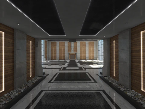 Modern Hall 3D Model