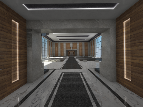 Sala Moderna Modello 3D