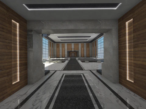 Modern Hall 3D Model