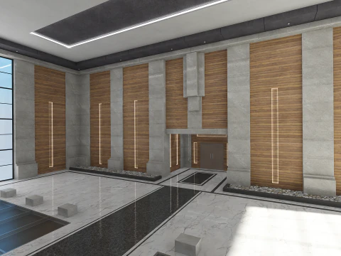 Modern Hall 3D Model