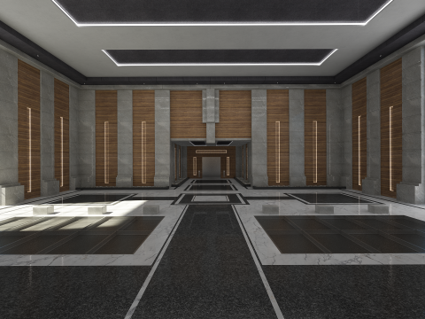 Sala Moderna Modello 3D