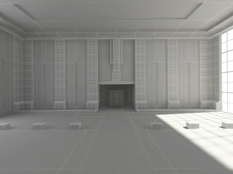 Sala Moderna Modello 3D