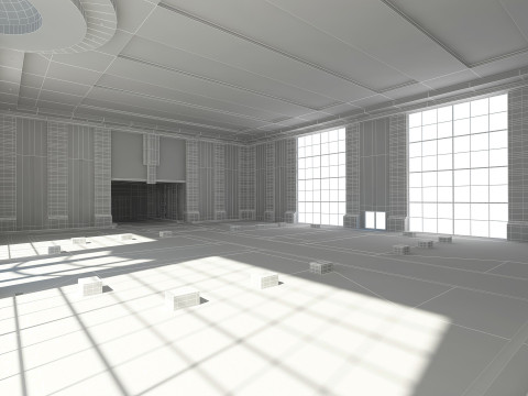 Sala Moderna Modello 3D