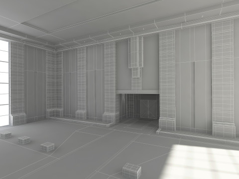 Sala Moderna Modello 3D