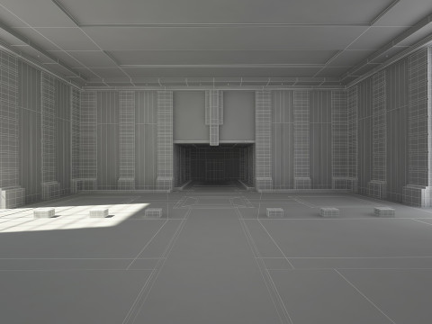 Sala Moderna Modello 3D