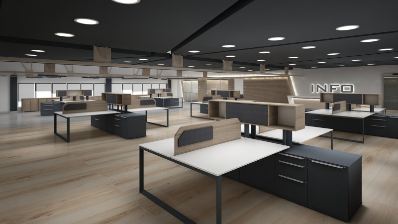 Kantoor interieur 3D Model .c4d .max .obj .3ds .fbx .stl .blend 