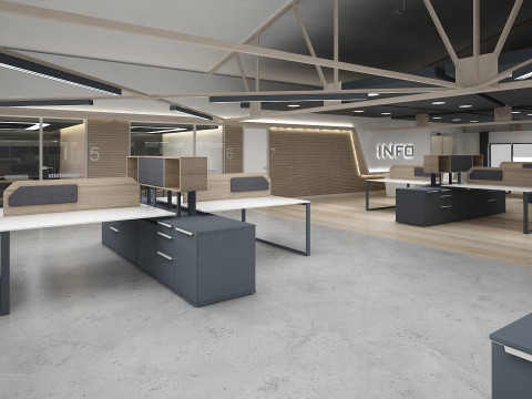 Kantoor interieur 3D Model
