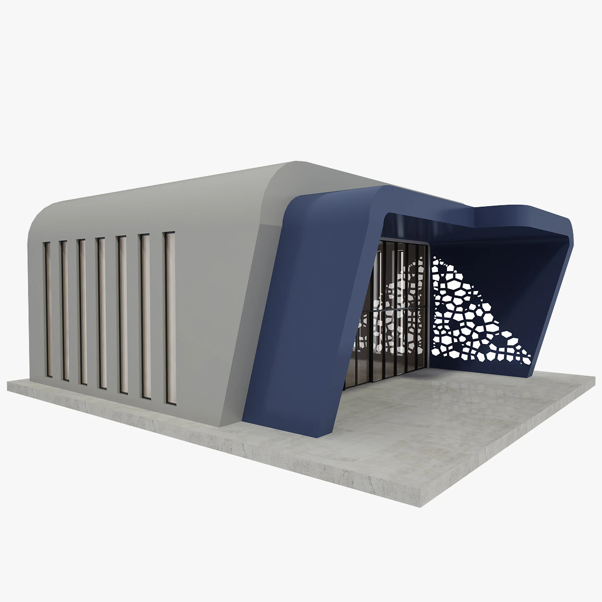 Retail Store Low-poly 3D Model .c4d .max .obj .3ds .fbx .stl .blend 