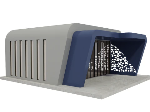 Retail Store Low-poly 3D Model