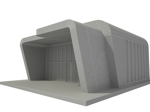 Retail Store Low-poly 3D Model