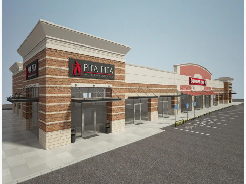 소매점 건물 3D 모델