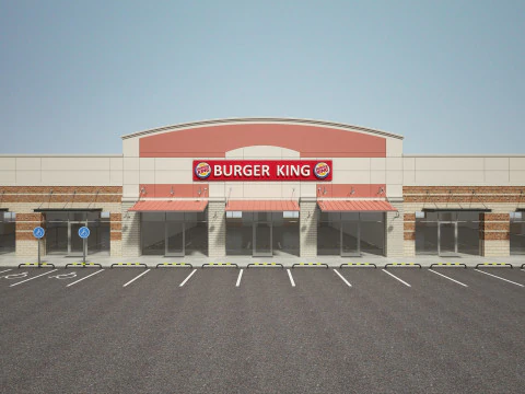 Retail Store Building 3D Model